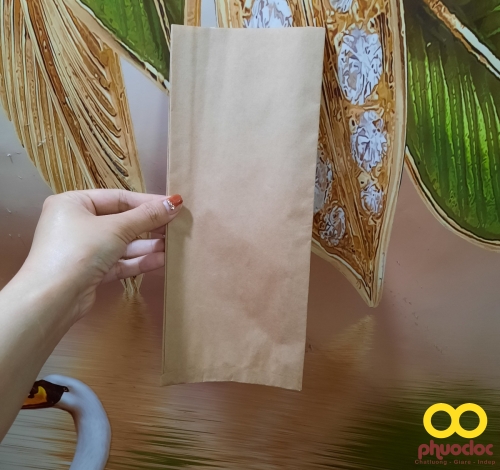 Túi giấy đựng bánh mì giấy kraft trơn