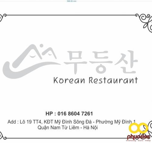 Giấy lót bàn ăn Korean
